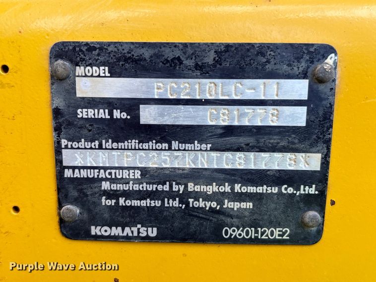 image for item YA3581 2023 Komatsu PC210LC-11 excavator