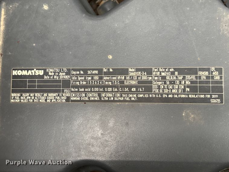 image for item YA3582 2021 Komatsu PC210LC-11 excavator