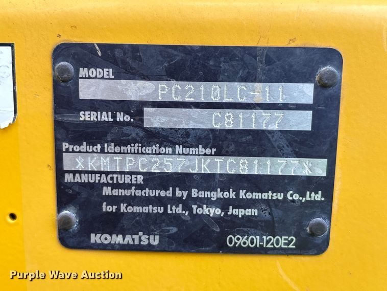 image for item YA3582 2021 Komatsu PC210LC-11 excavator