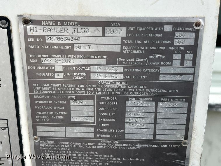 image for item YA3742 2007 International 4300 bucket truck