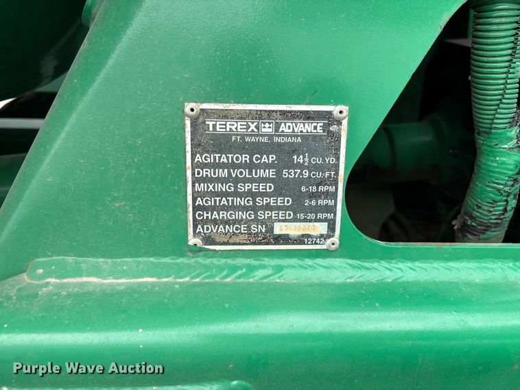 image for item YA3849 2020 Terex Advance FD4000 ready mix truck