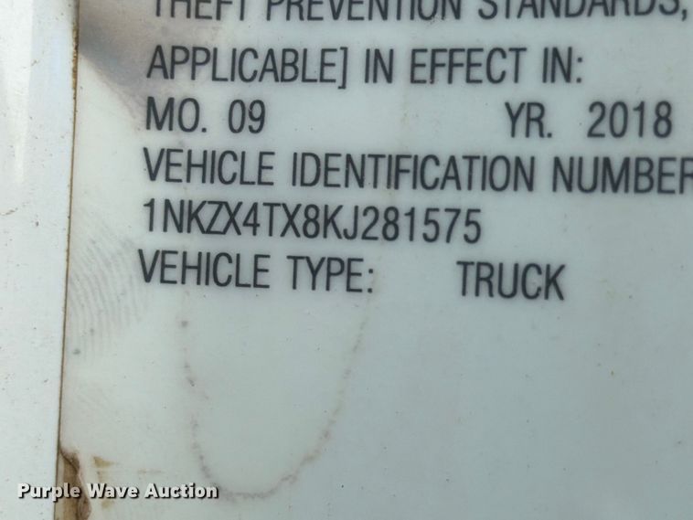 image for item YA3890 2019 Kenworth T880 dump truck