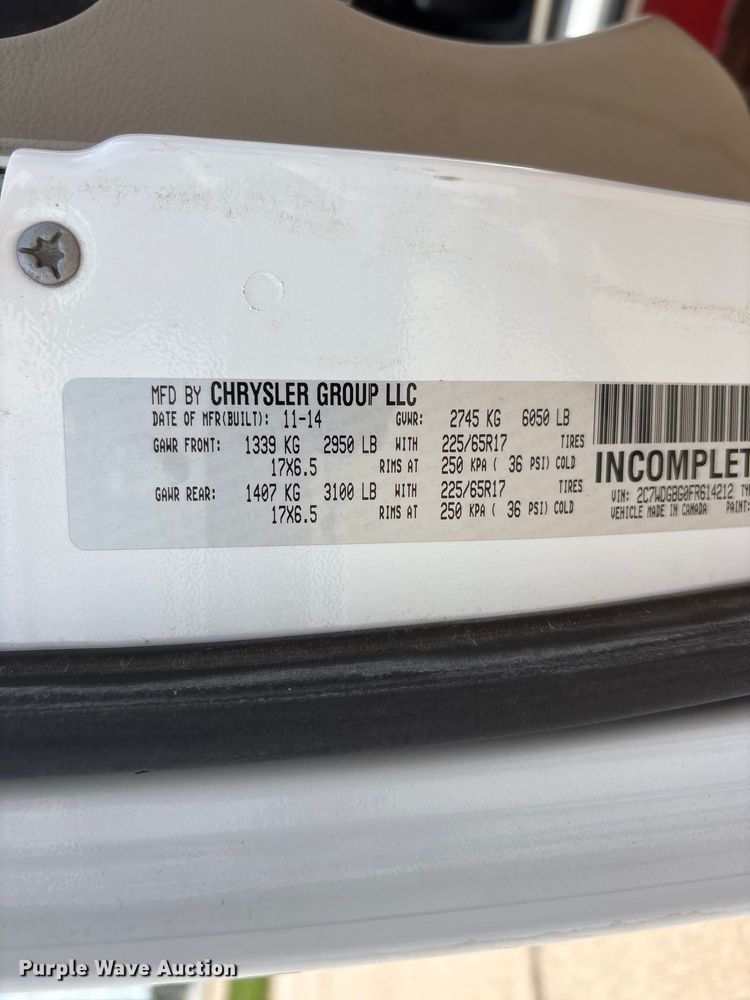 image for item DO5248 2015 Dodge Grand Caravan van