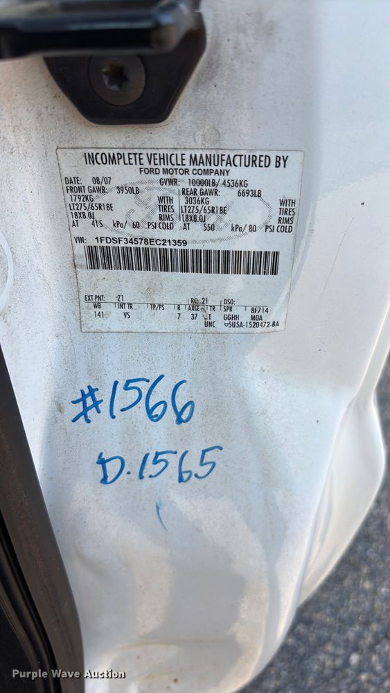 image for item DU6342 2008 Ford F350 Super Duty 