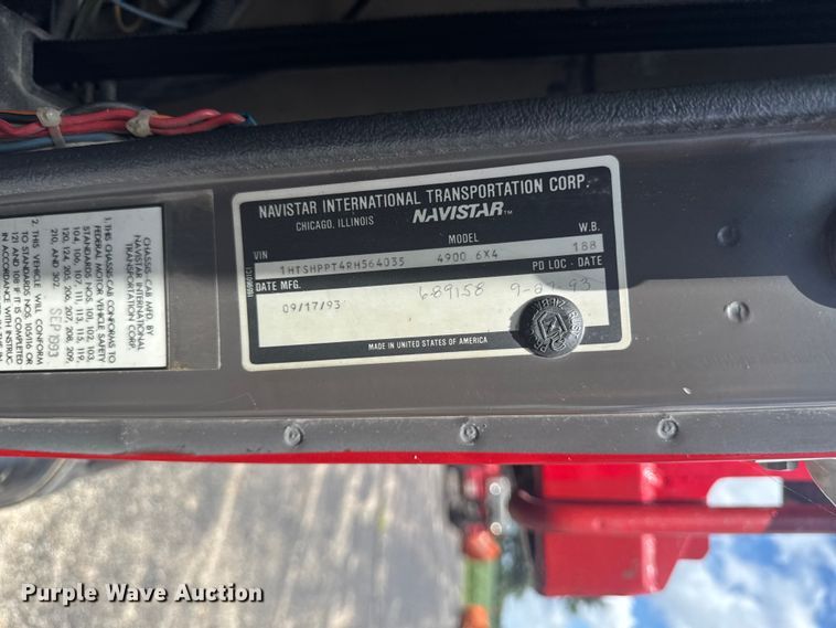 image for item DV2045 1994 International 4900 dump truck