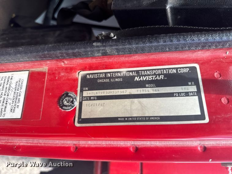 image for item DV2046 1988 International F1954 dump truck
