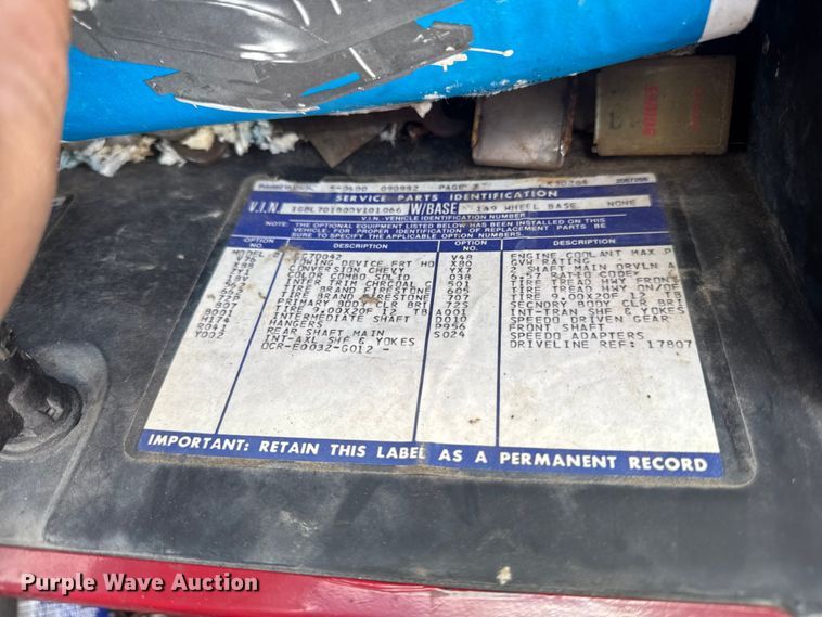 image for item DV2047 1983 Chevrolet C70 dump truck