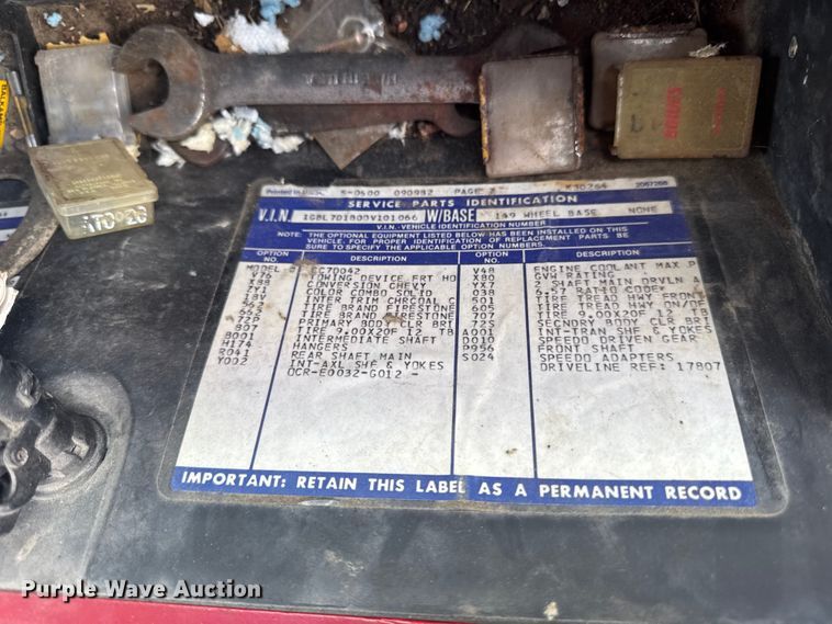 image for item DV2047 1983 Chevrolet C70 dump truck