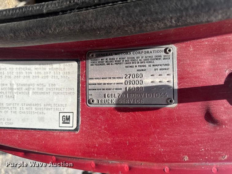 image for item DV2047 1983 Chevrolet C70 dump truck