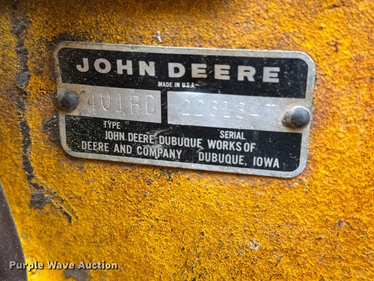 image for item DY2968 John Deere 401-B tractor