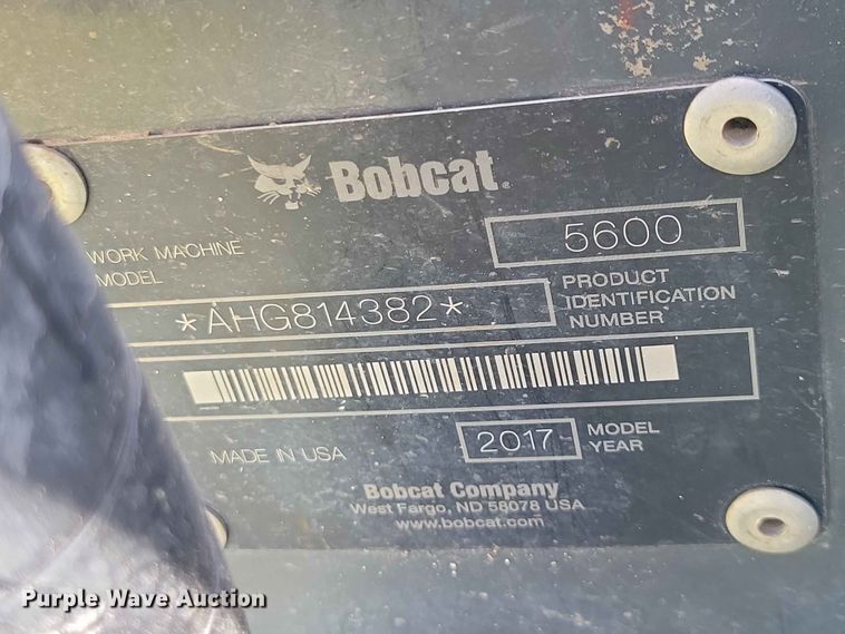 image for item DZ7343 2017 Bobcat  5600 utility vehicle