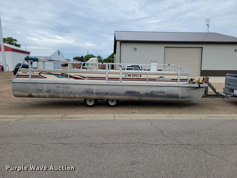 image for item EE1093 1999 JC MFG inc. Neptoon Dolphin 246 pontoon boat