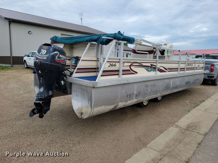 image for item EE1093 1999 JC MFG inc. Neptoon Dolphin 246 pontoon boat