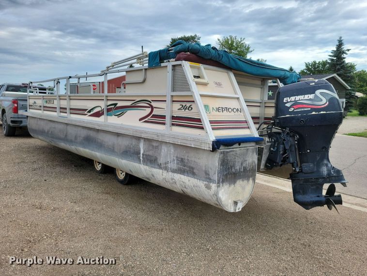 image for item EE1093 1999 JC MFG inc. Neptoon Dolphin 246 pontoon boat