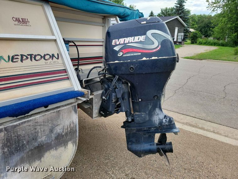 image for item EE1093 1999 JC MFG inc. Neptoon Dolphin 246 pontoon boat