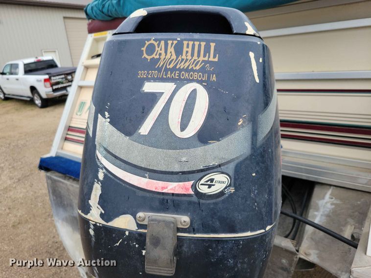 image for item EE1093 1999 JC MFG inc. Neptoon Dolphin 246 pontoon boat