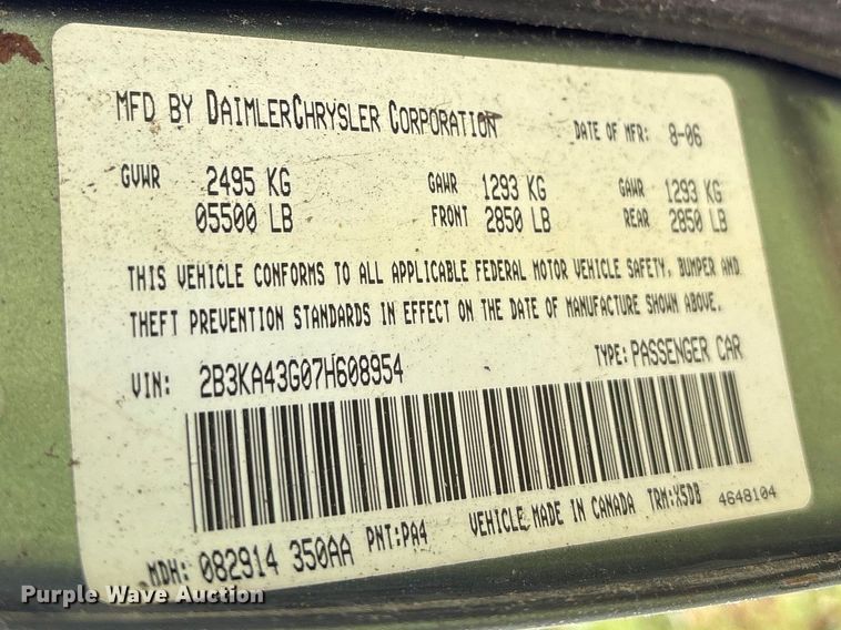 image for item EF1120 2007 Dodge Charger 