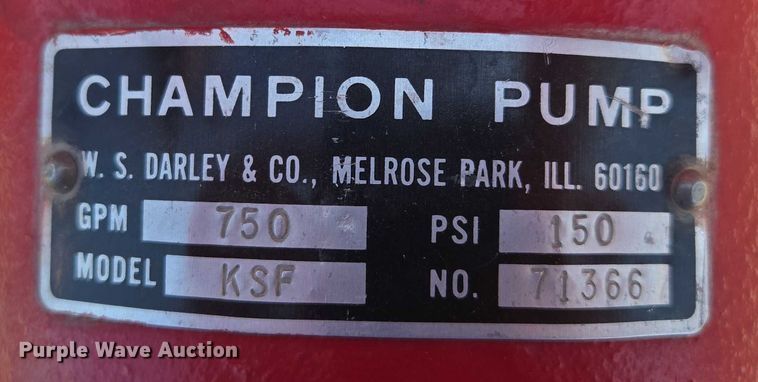 image for item EF1854 1972 Ford 750 pumper fire truck