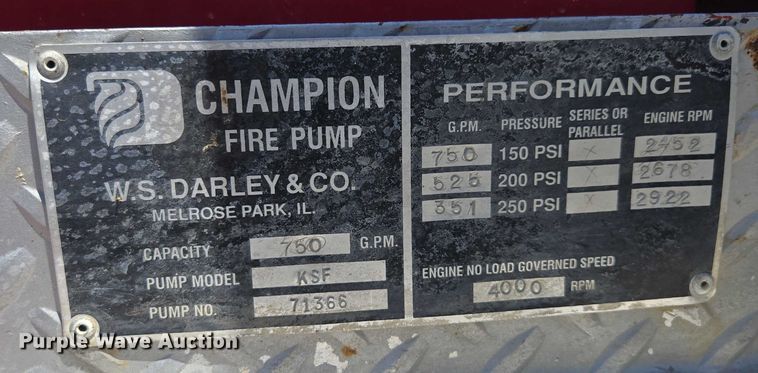 image for item EF1854 1972 Ford 750 pumper fire truck