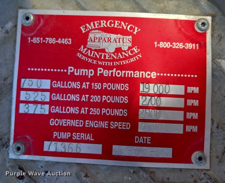 image for item EF1854 1972 Ford 750 pumper fire truck