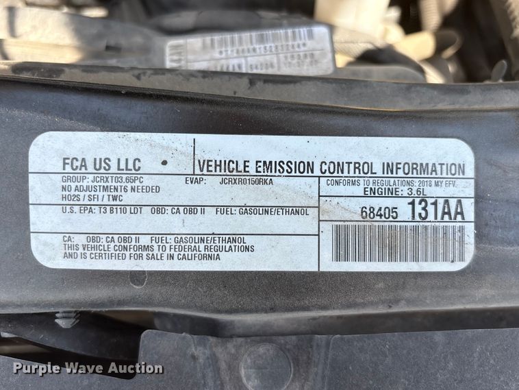 image for item EI5842 2018 Dodge Grand Caravan van
