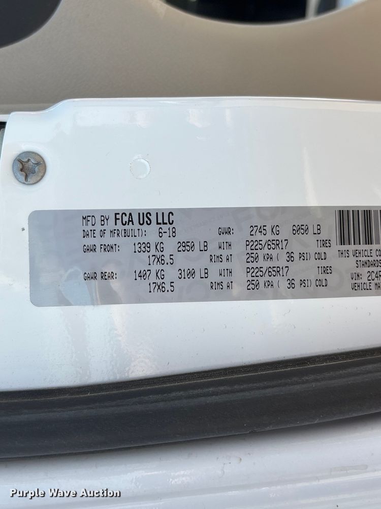 image for item EI5842 2018 Dodge Grand Caravan van