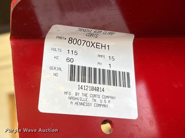 image for item EI5898 Coats 70XEH1 tire machine