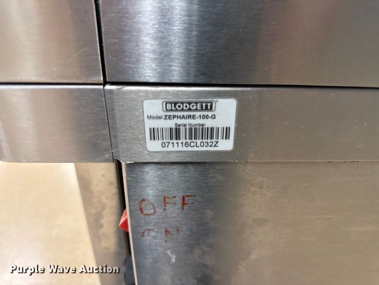 image for item EN0335 Blodgett Zephaire-100-G double oven