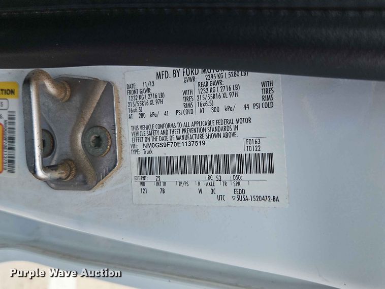 image for item EO8510 2014 Ford Transit Connect van