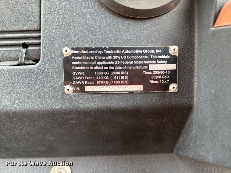 image for item EQ8019 2010 Tomberlin Automotive Group golf cart