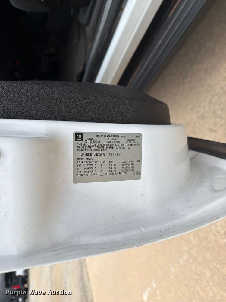 image for item EQ8020 2008 Chevrolet Tahoe SUV