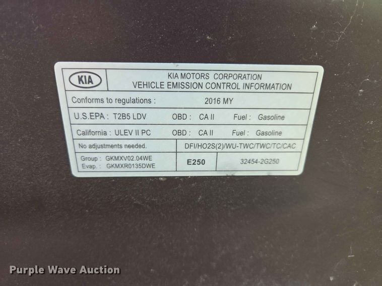 image for item ER1750 2016 KIA Sorento SUV