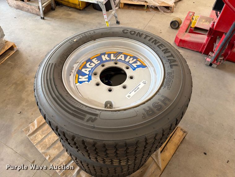 image for item ER1797 (4) Kage Klawz 225/70R19.5 tires and wheels