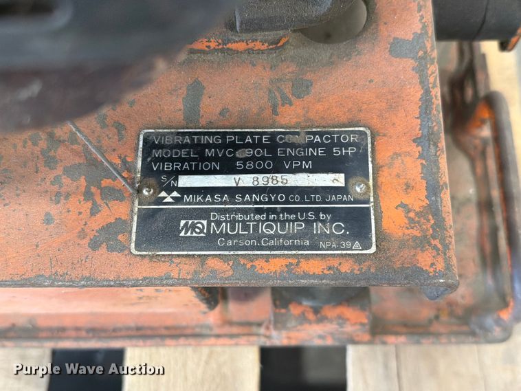 image for item ER1800 Mikasa MVC-90L plate compactor