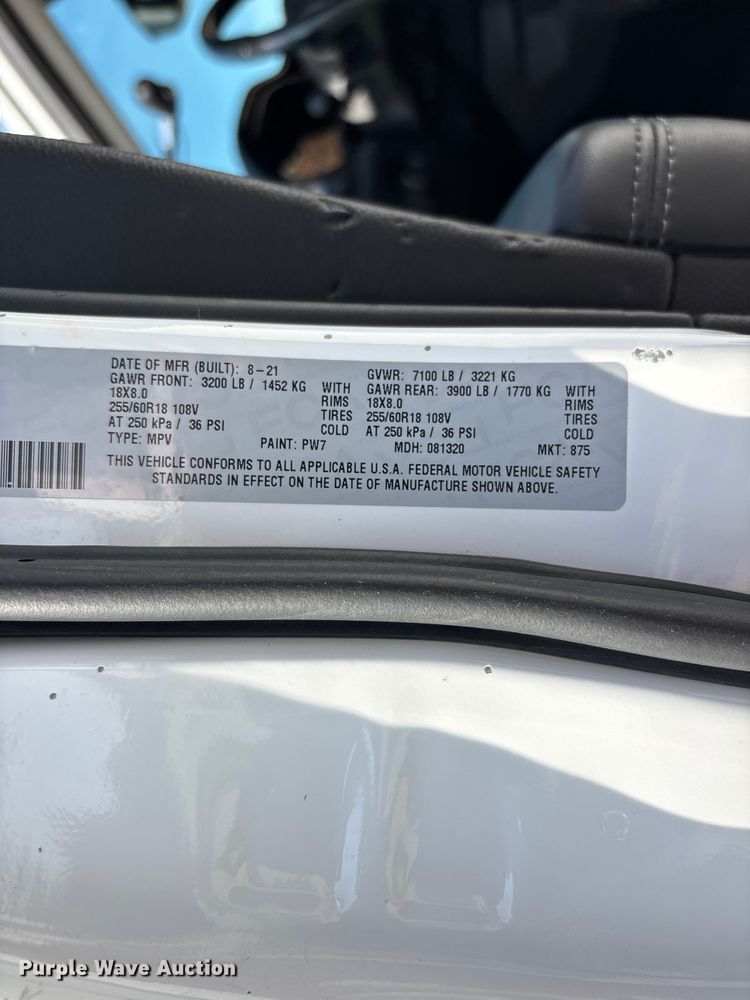 image for item ER3063 2021 Dodge Durango SSV SUV