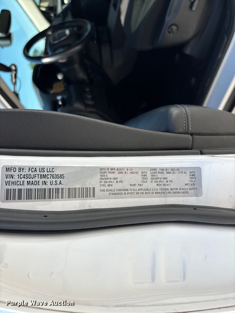 image for item ER3064 2021 Dodge Durango SSV SUV