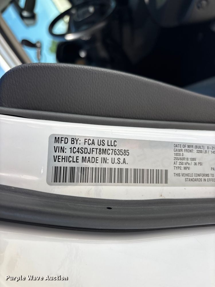 image for item ER3064 2021 Dodge Durango SSV SUV