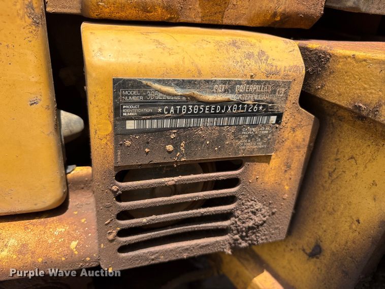 image for item ET0009 2015 Caterpillar 305E2 CR mini excavator