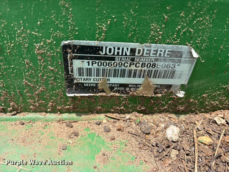 image for item ET0011 2012 John Deere 609 rotary mower
