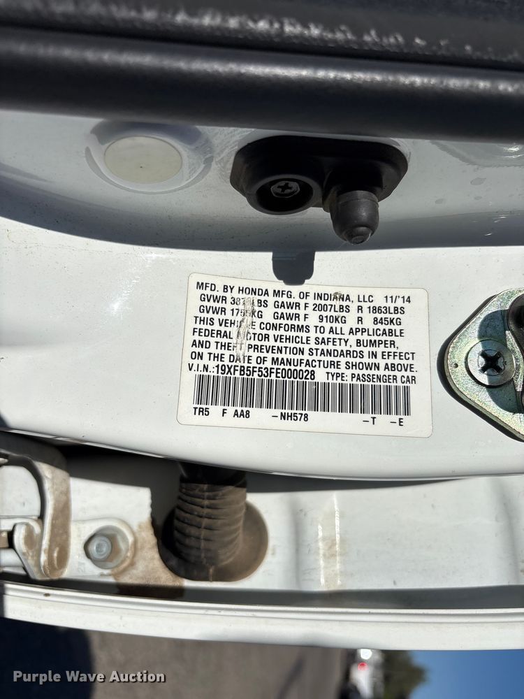 image for item ET0558 2015 Honda Civic 