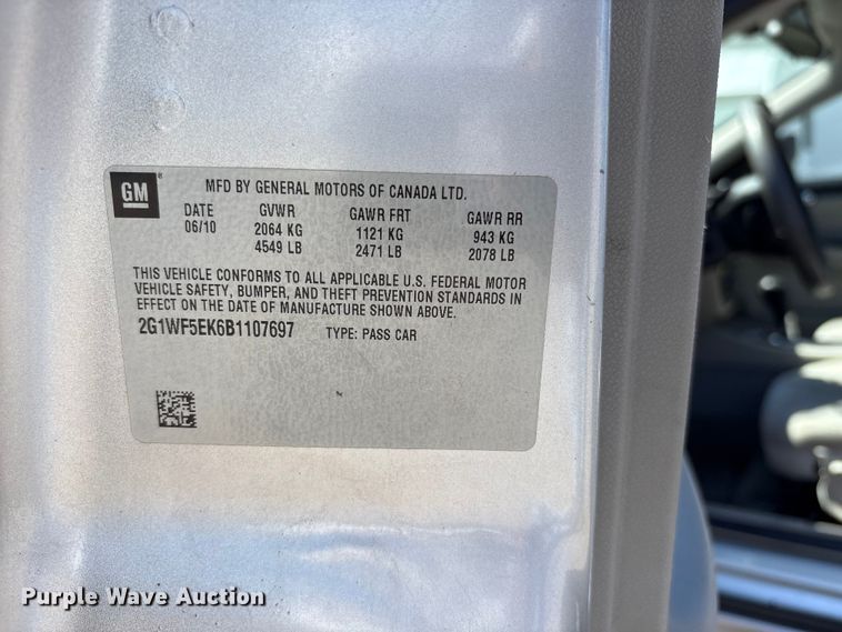 image for item ET0565 2011 Chevrolet Impala 