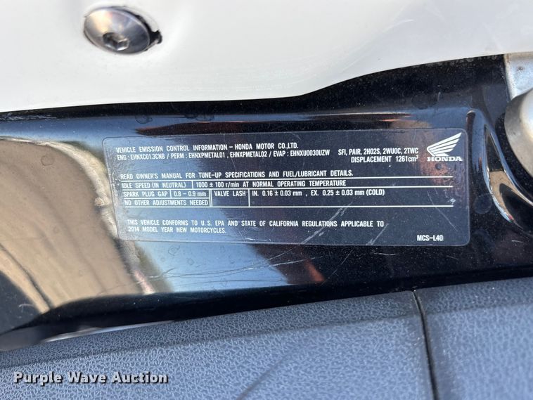 image for item ET0573 2014 Honda ST1300 motorcycle