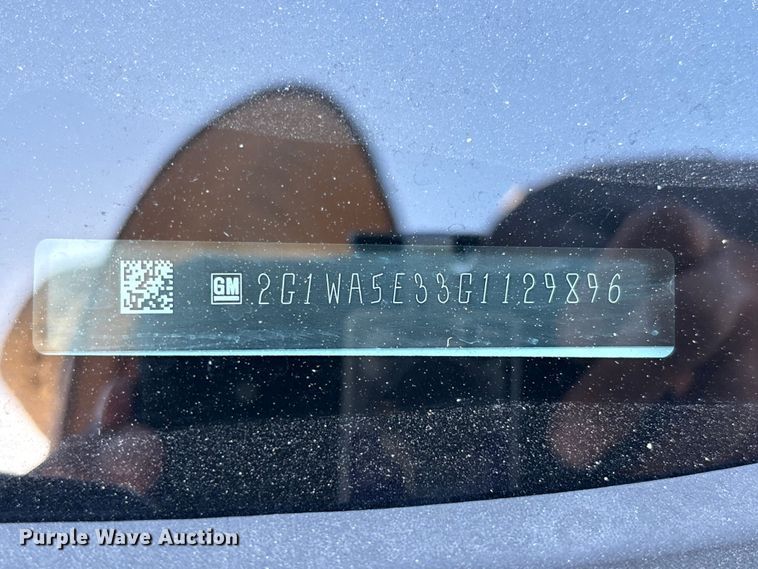 image for item ET0574 2016 Chevrolet Impala Limited Passenger vehicle