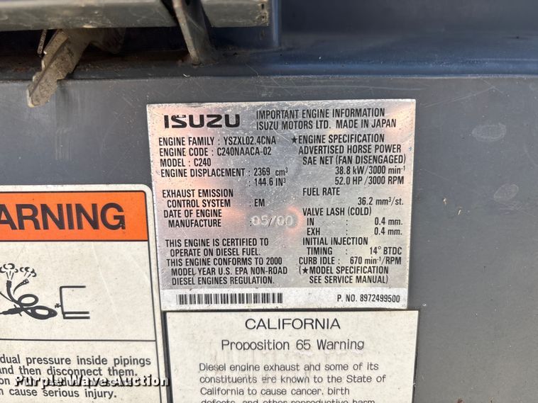 image for item ET0576 1995 AIRMAN PDS185S air compressor