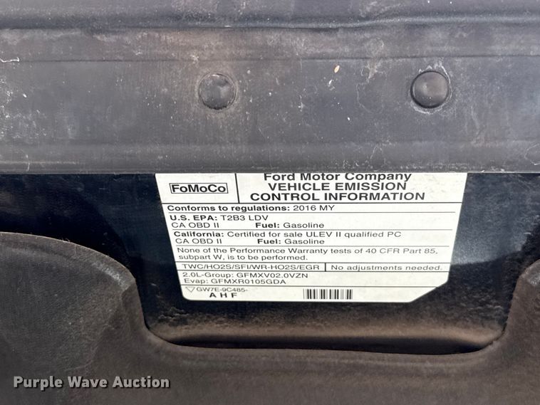 image for item ET6325 2016 Ford Fusion 