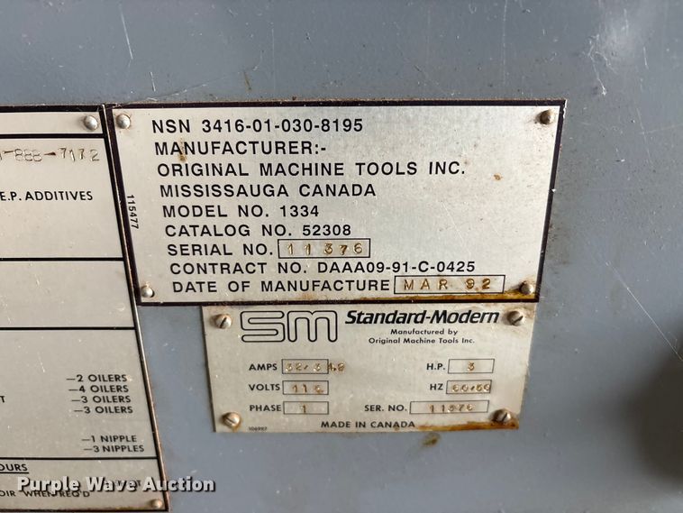image for item EU5714 1992 Standard modern 1334 lathe