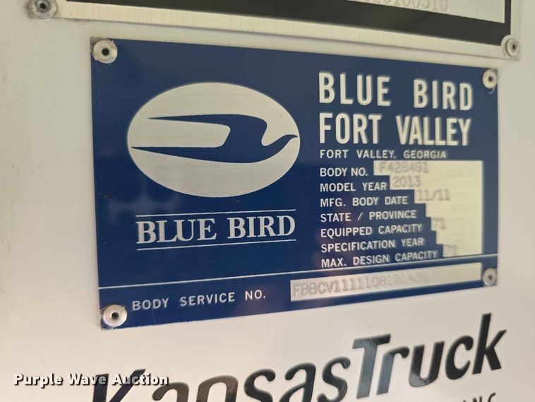 image for item EV2269 2013 Blue Bird school bus