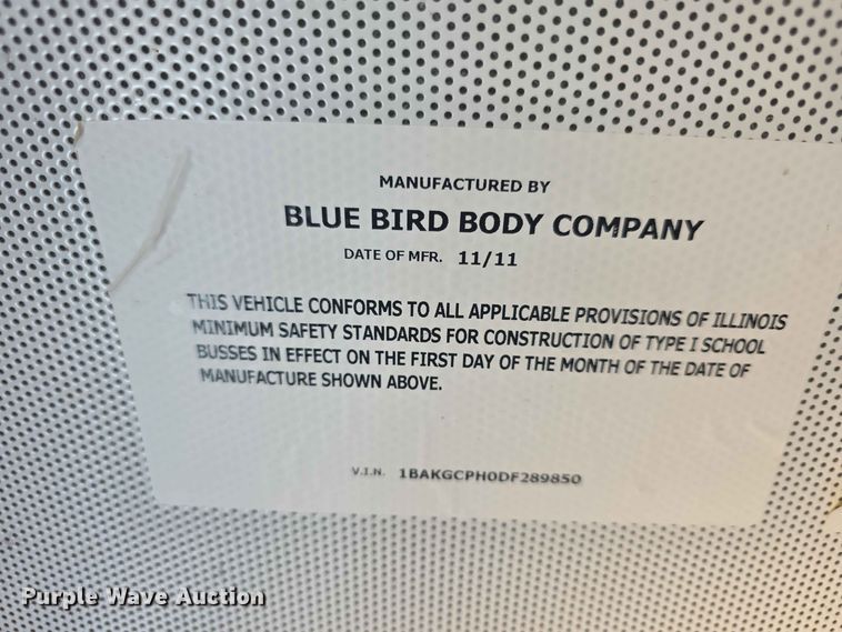 image for item EV2269 2013 Blue Bird school bus