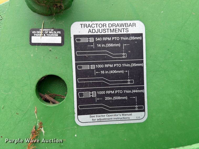 image for item EX2498 John Deere CX20 batwing rotary mower