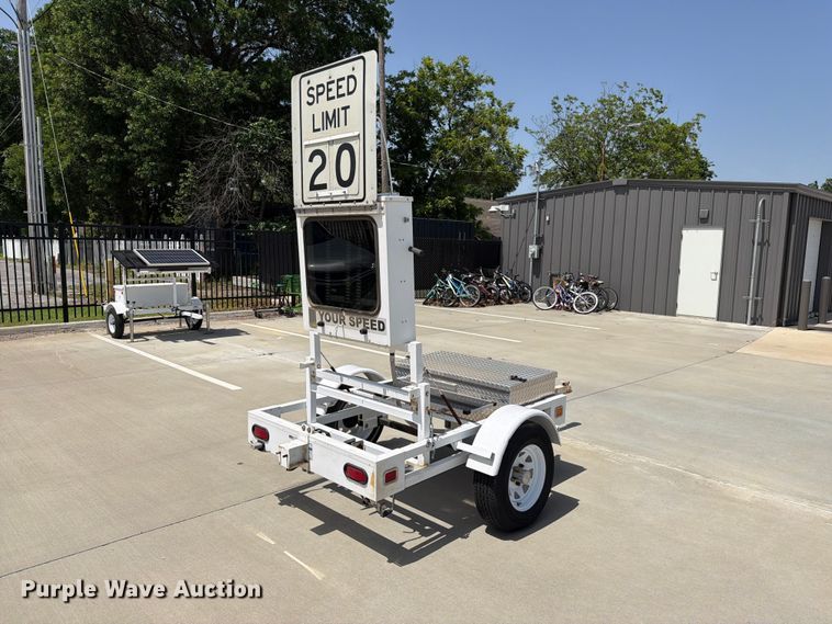 image for item EX2524 2001 Kustom Signals Inc. speed limit sign trailer